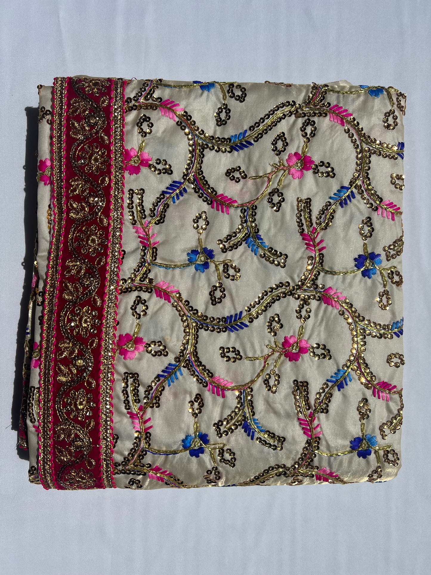 Heavy Embroidery Rumala Sahib Double Set with Cotton Lining and Embroidered Gota ( Colors available White Blue Yellow)