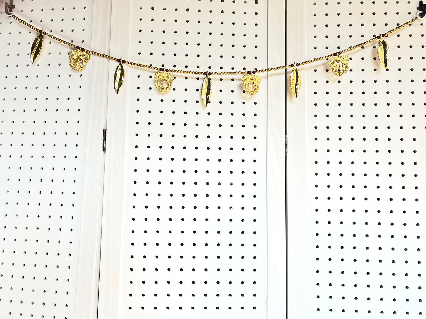 Door Hanging | Indian Wall Toran Mandir Temple Auspicious Navratri Decoration | Entryway Bandarwal | Diwali | Festival Decoration with Beads Pompom