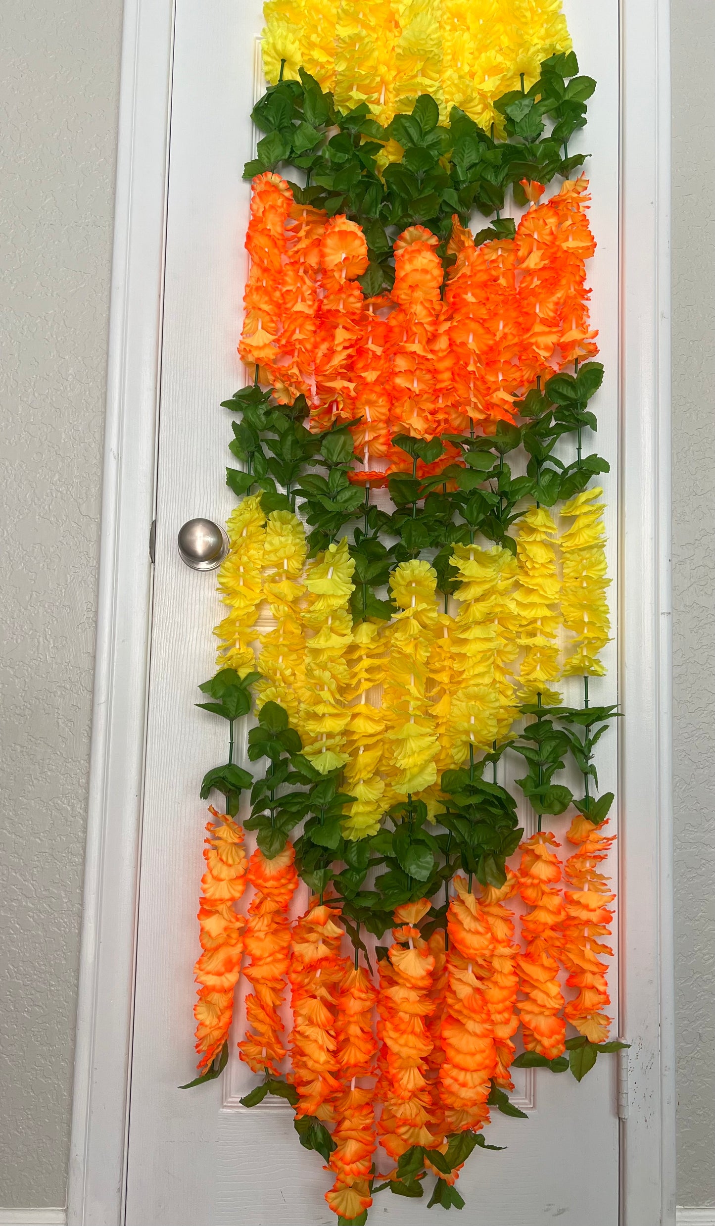 (Pack of 2) Garland for Decoration Long Strands Artificial Flowers, Indian Decor for Pooja/Diwali/Wedding/Christmas ~ 5 feet