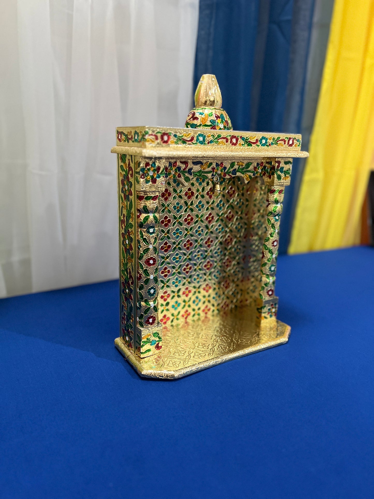 Beautiful Decorative Handmade Wooden Pooja Stand for Home/Mandir for Home/Temple for Home and Office