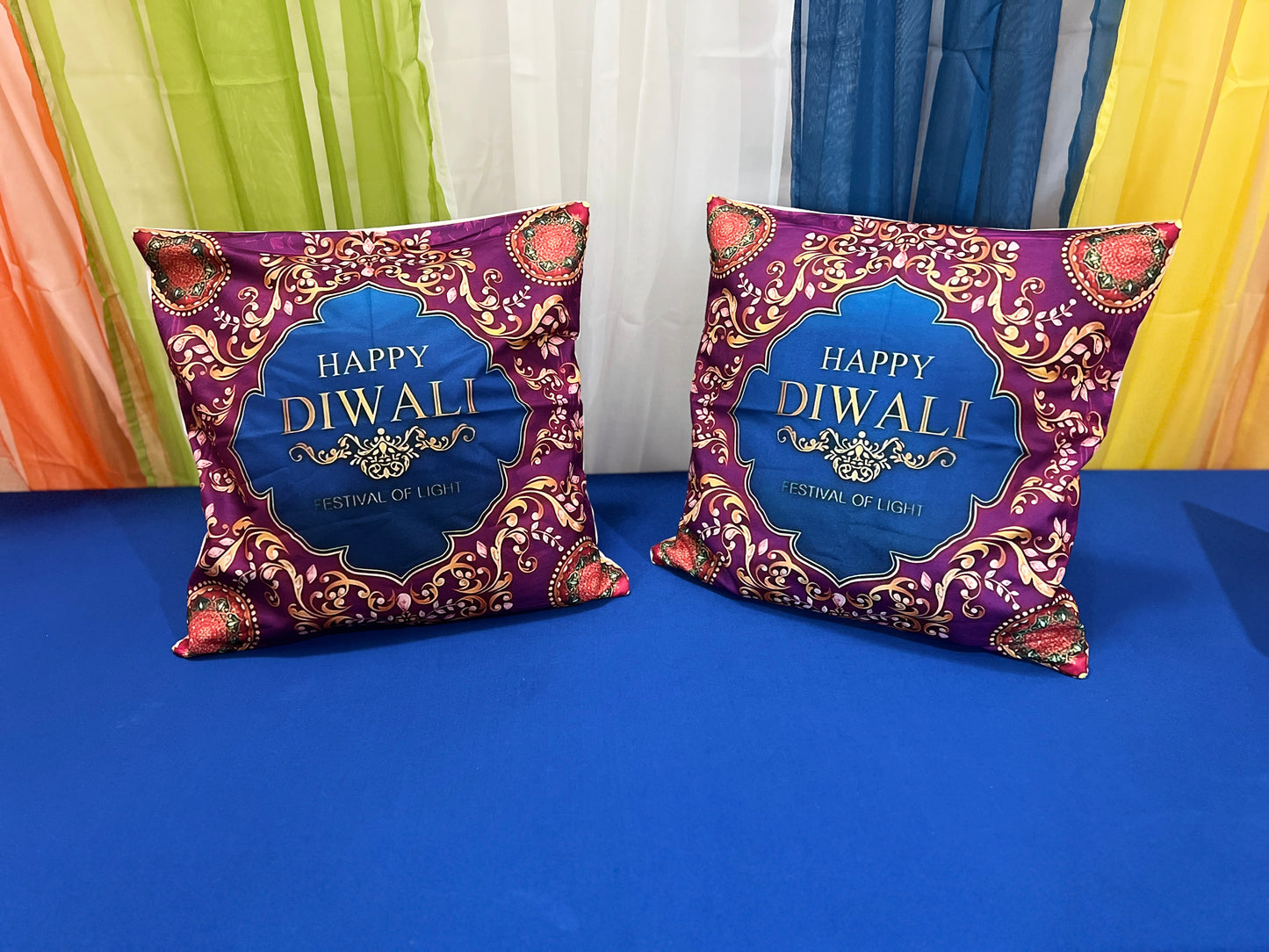 Diwali Throw Pillow Covers 18x18 Diwali Light Diyas Peacock Pillow Case Diwali Decor Indian Diwali Decorations and Supplies for Home