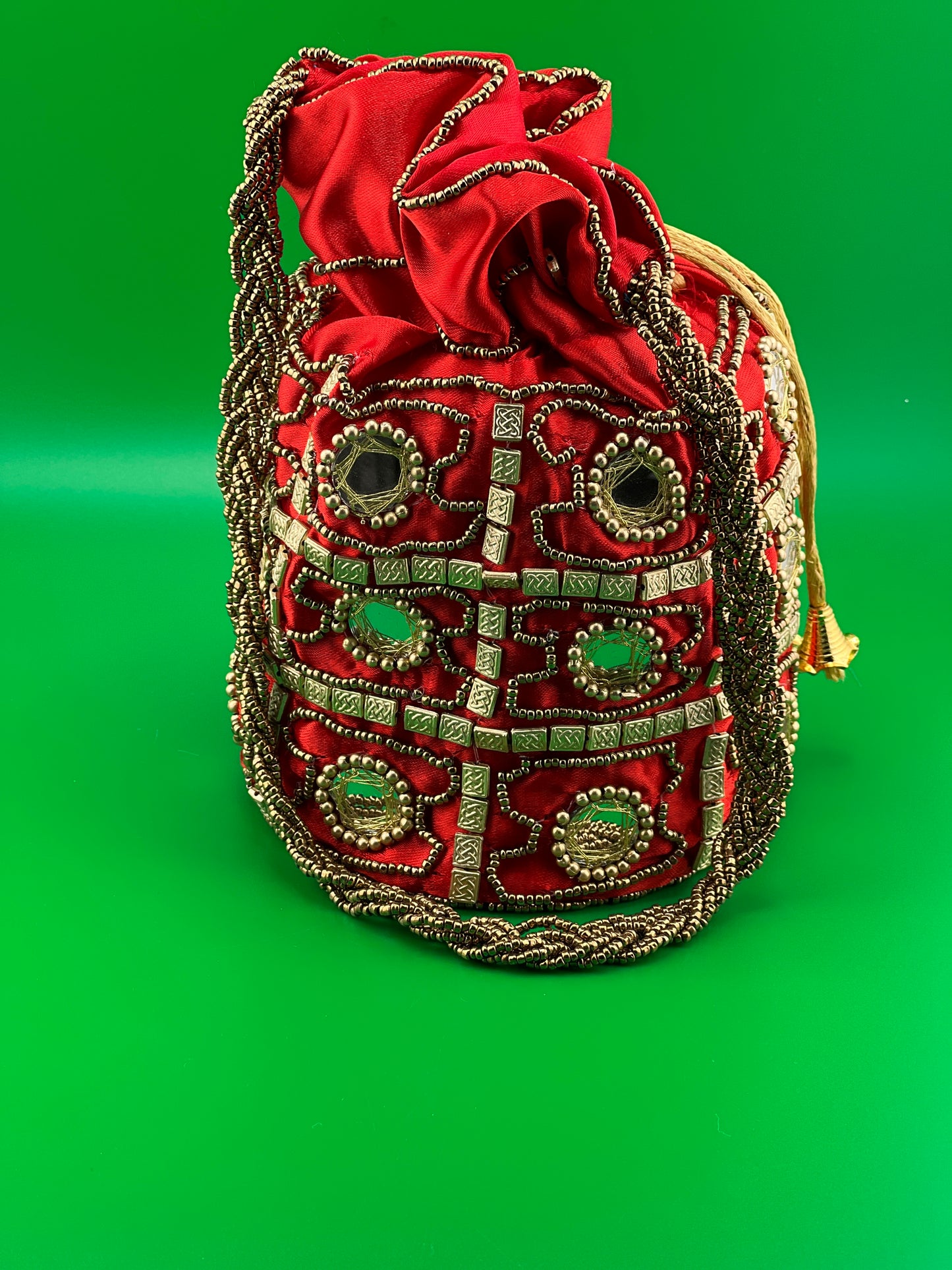 Mirror Work Indian Ethnic Potli Bag | Hand Bag | Purse for Party Wedding and Gifting | Women Mirror Potli Bag | Pouch | Coin | Jewellery Purse for Women & Girls