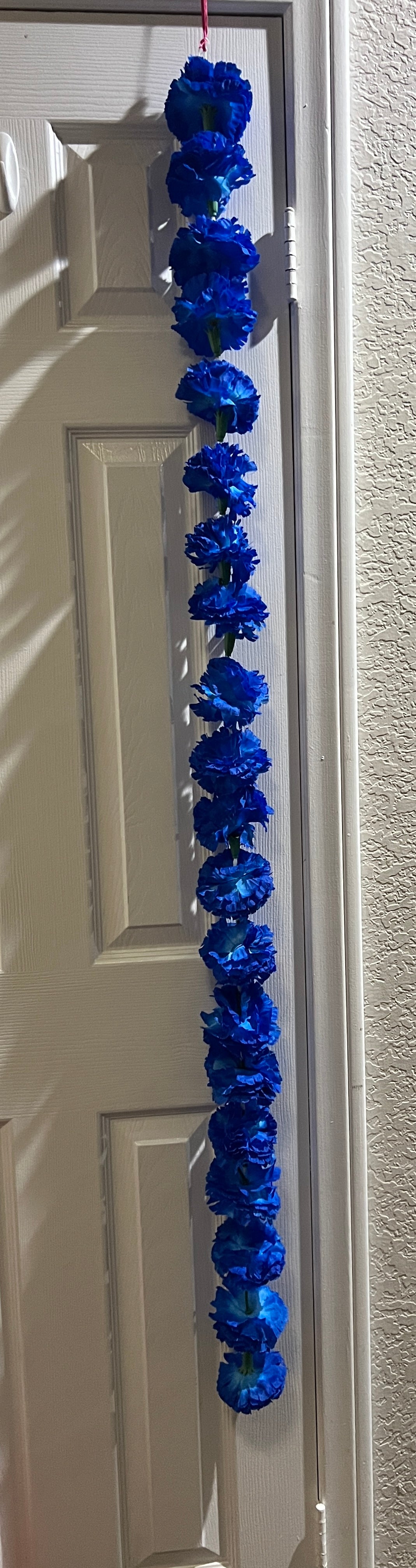 (Pack of 2) Garland for Decoration Long Strands Artificial Flowers, Indian Decor for Pooja/Diwali/Wedding/Christmas ~ 5 feet