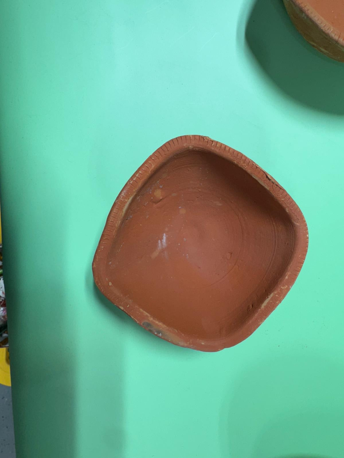 (Pack of 6) Char Mukhi Clay Diya | Festive Oil Lamps for Diwali Decor | Tea Light Holders | Indian Diwali Gifts | Large Clay Akhand Jyoti Diya | Diwali Clay Diya | Traditional clay diya