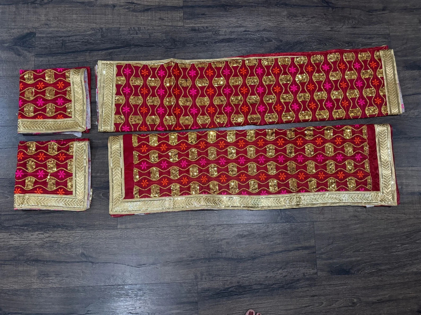 Heavy Embroidery Rumala Sahib Double Set with Cotton Lining and Embroidered Gota ( Colors available White Blue Yellow)
