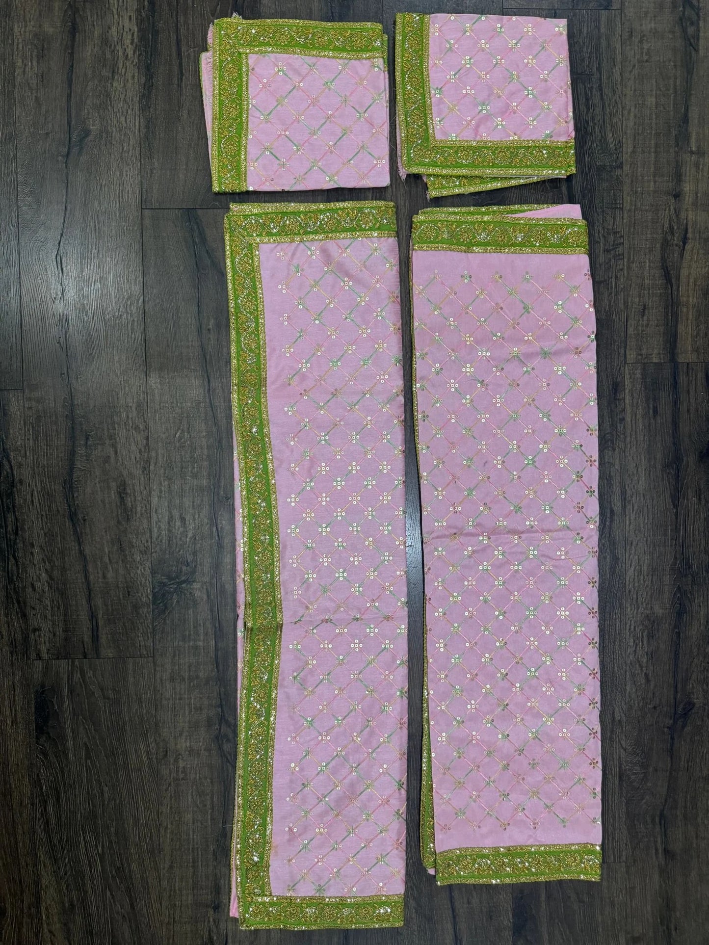 Heavy Embroidery Rumala Sahib Double Set with Cotton Lining and Embroidered Gota ( Colors available White Blue Yellow)