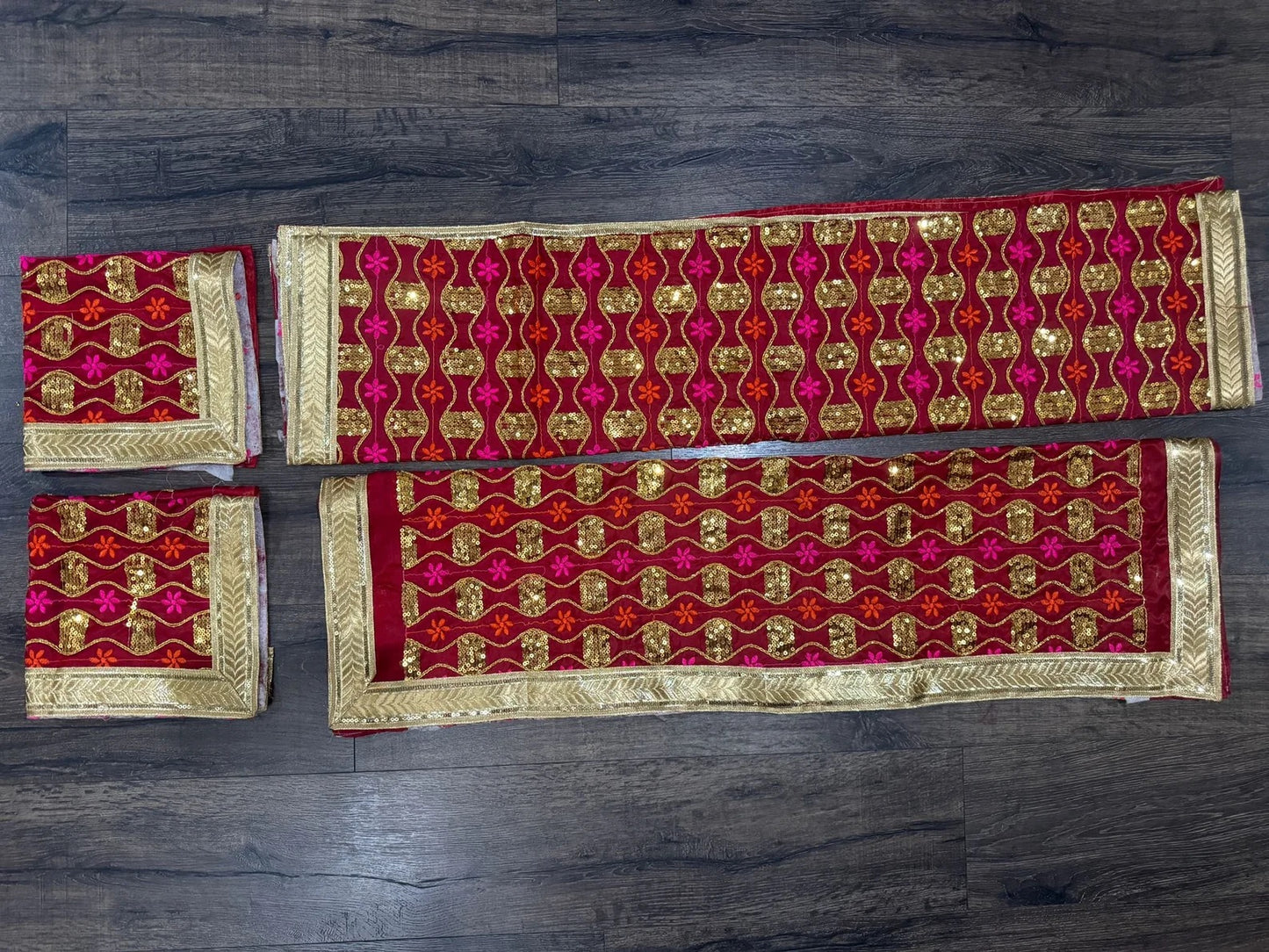 Heavy Embroidery Rumala Sahib Double Set with Cotton Lining and Embroidered Gota ( Colors available White Blue Yellow)