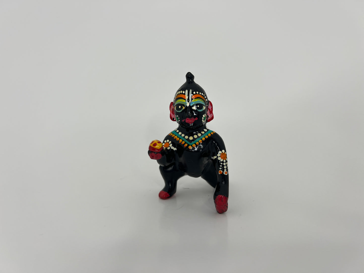 Black Laddu Gopal Murti / Brass Laddu Gopal Idol Black / Baby Krishna Bal Gopal Murti Brass Size (2, 3, 4) Black Laddu Gopal