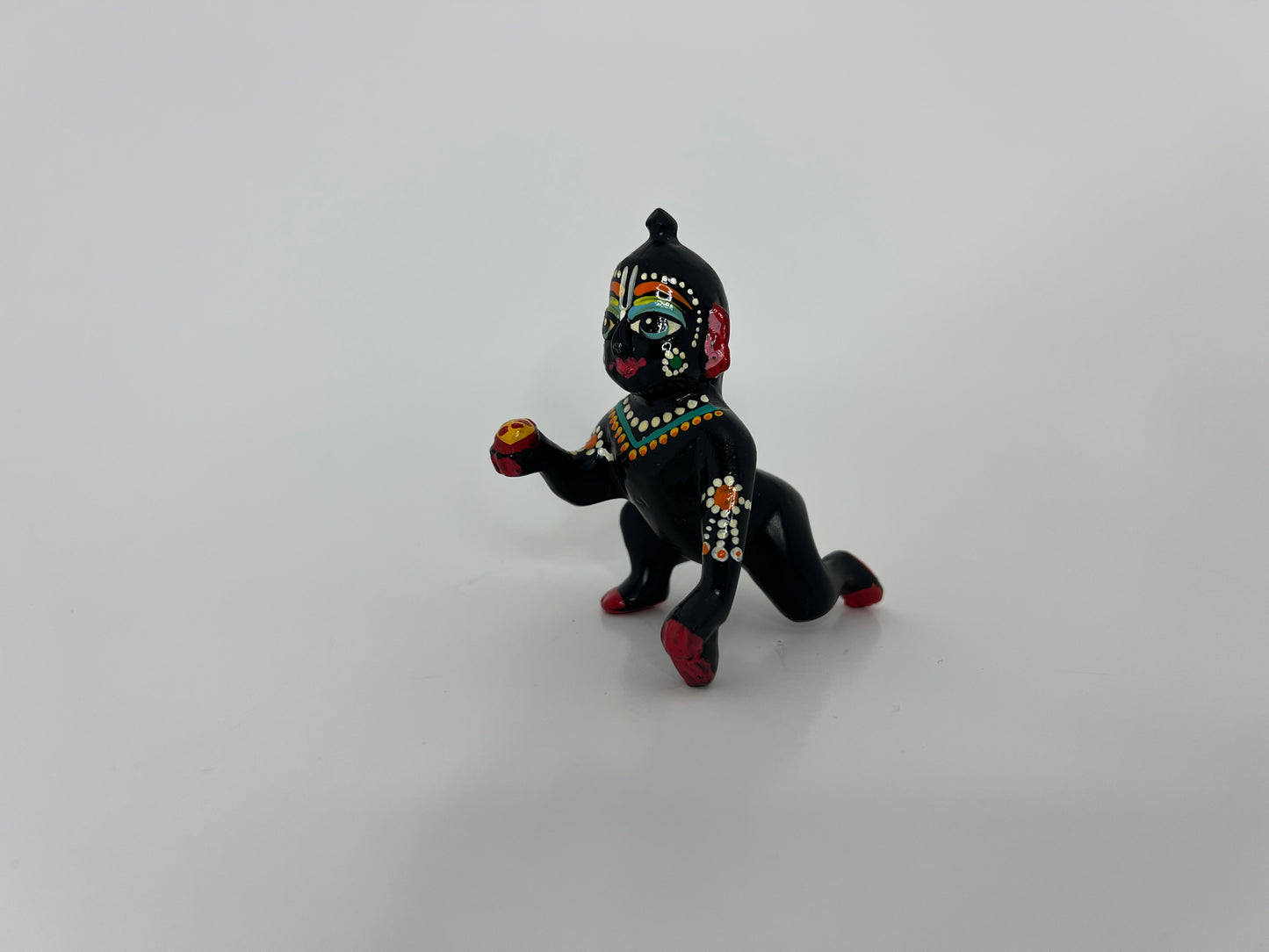 Black Laddu Gopal Murti / Brass Laddu Gopal Idol Black / Baby Krishna Bal Gopal Murti Brass Size (2, 3, 4) Black Laddu Gopal