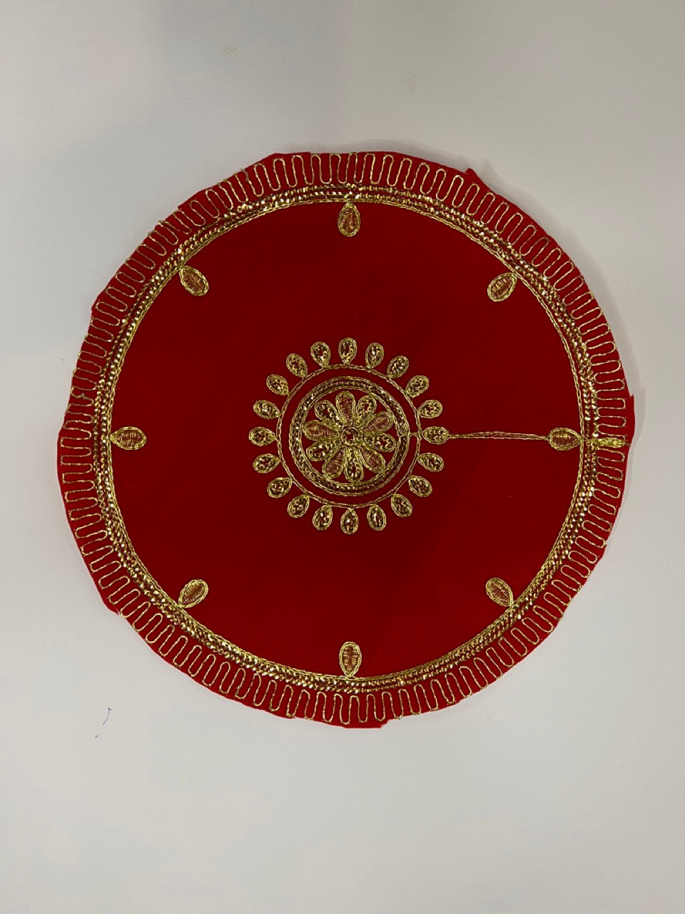 Red Aasan Chowki Kapda | Pooja Aasan