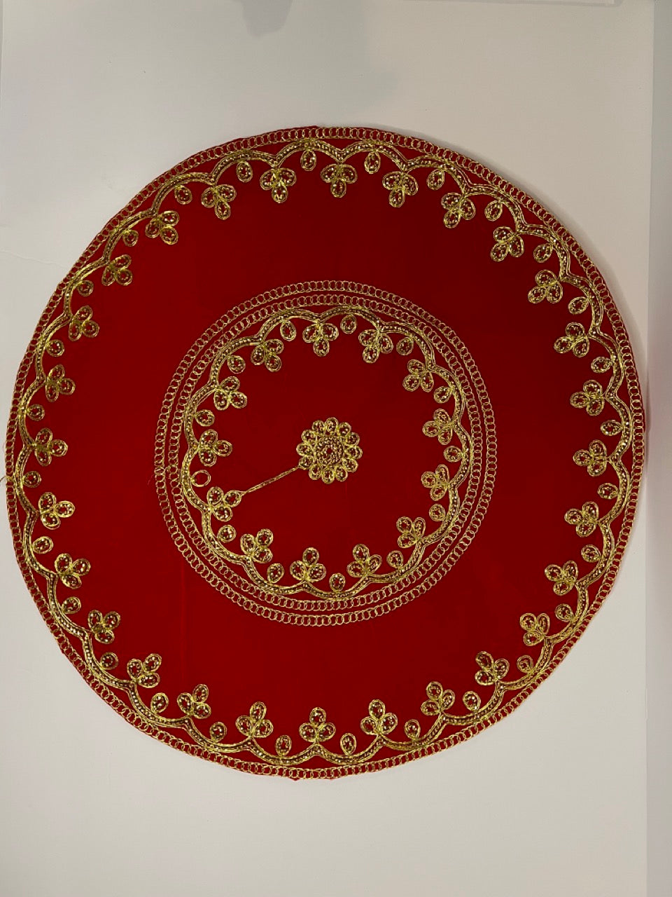Red Aasan Chowki Kapda | Pooja Aasan