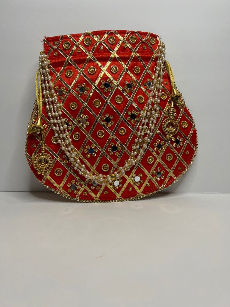Indian Mirror Potli Bag | Pouch | Coin & Jewellery Purse