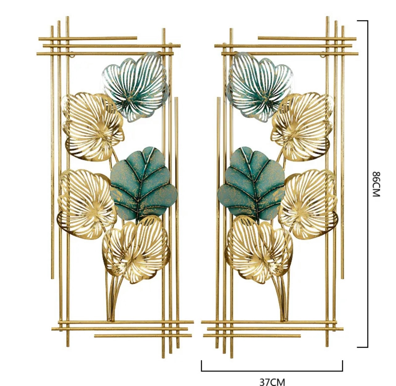 Modern Wall Art Wall Decoration Golden Ginkgo Leaf Metal Wall Sculptures Unique Wall Decor Luxury Gifts for Living Room Bedroom Kitchen Decoration