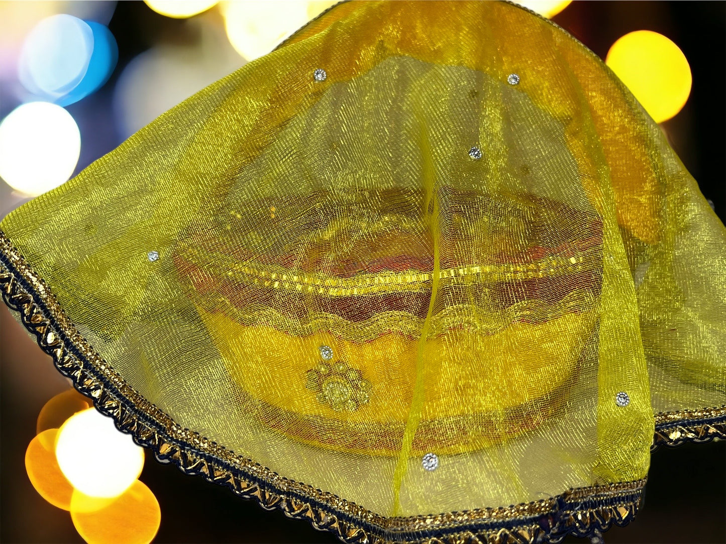 Handmade Bal Gopal Singhasan Ladoo Gopal Decorative Carry Basket Lord Krishna Throne Bal Gopal Kanha Floral Jhula Ganesh Ji Floral Carry Basket
