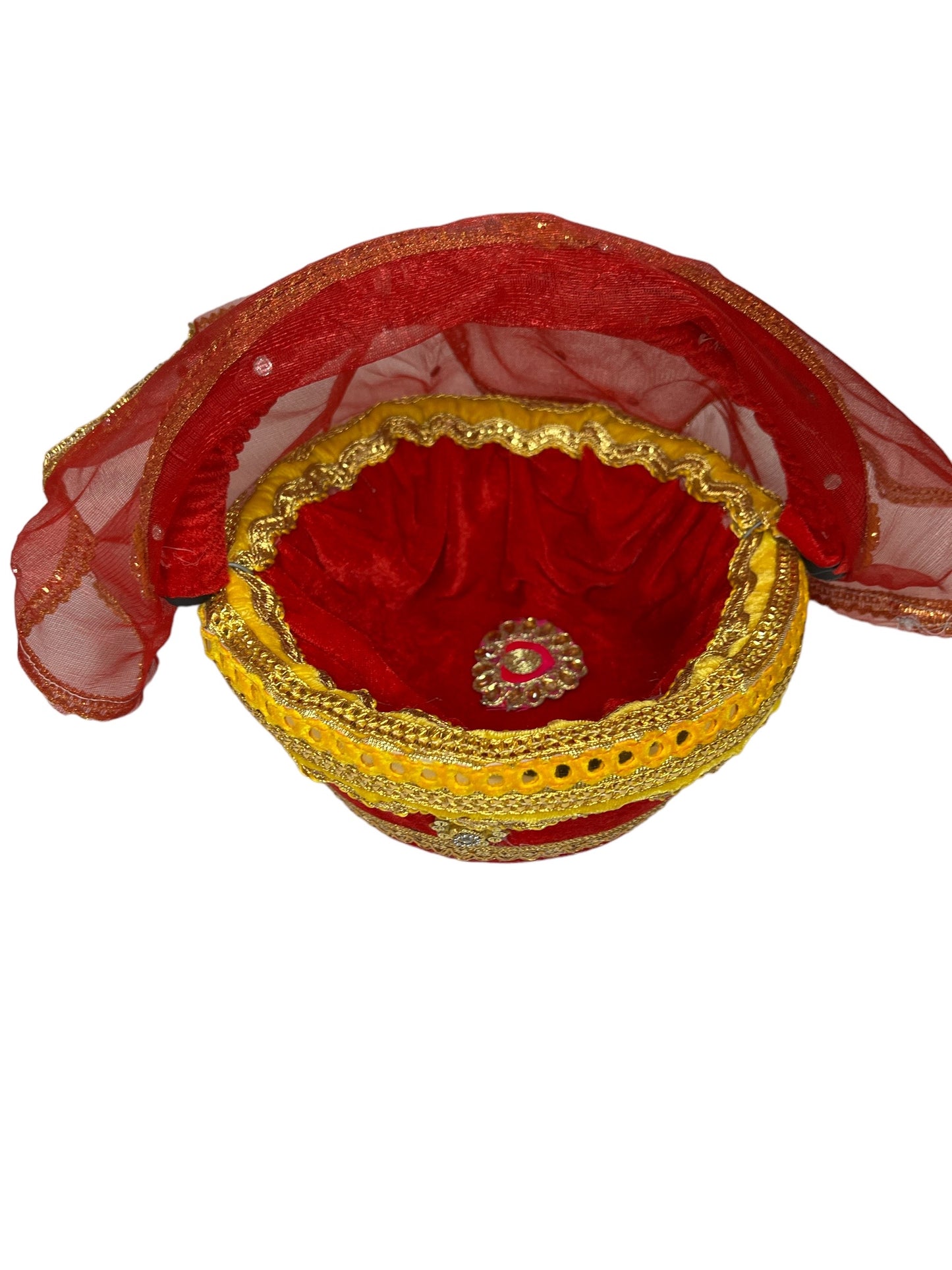 Handmade Bal Gopal Singhasan Ladoo Gopal Decorative Carry Basket Lord Krishna Throne Bal Gopal Kanha Floral Jhula Ganesh Ji Floral Carry Basket