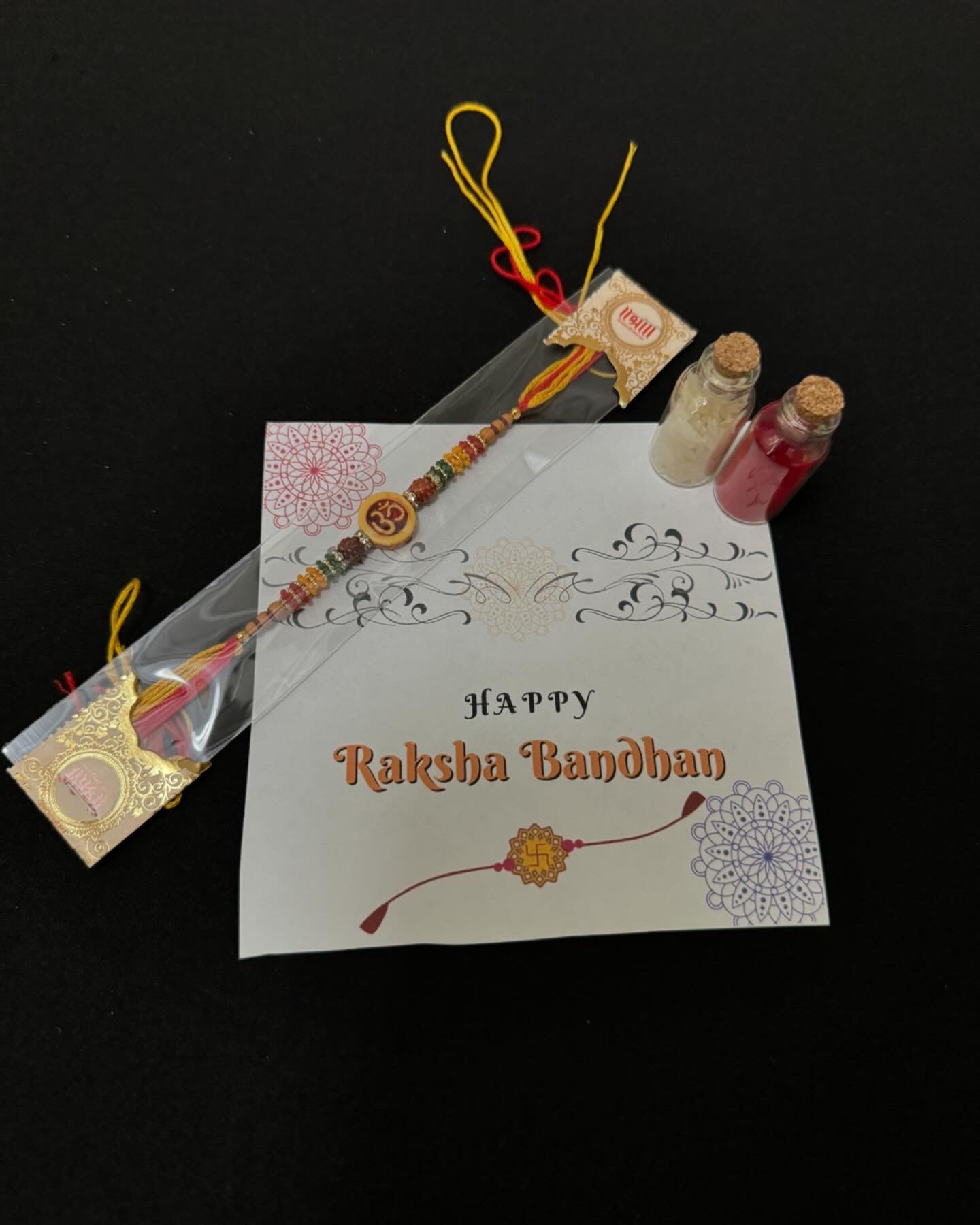 TIED RIBBONS Rakhi for Brother Rakhi for Bhaiya | Roli Chawal Set | Raksha bandhan Rakhi Bracelet for Brother Rakhi Set | Rakhi Thread