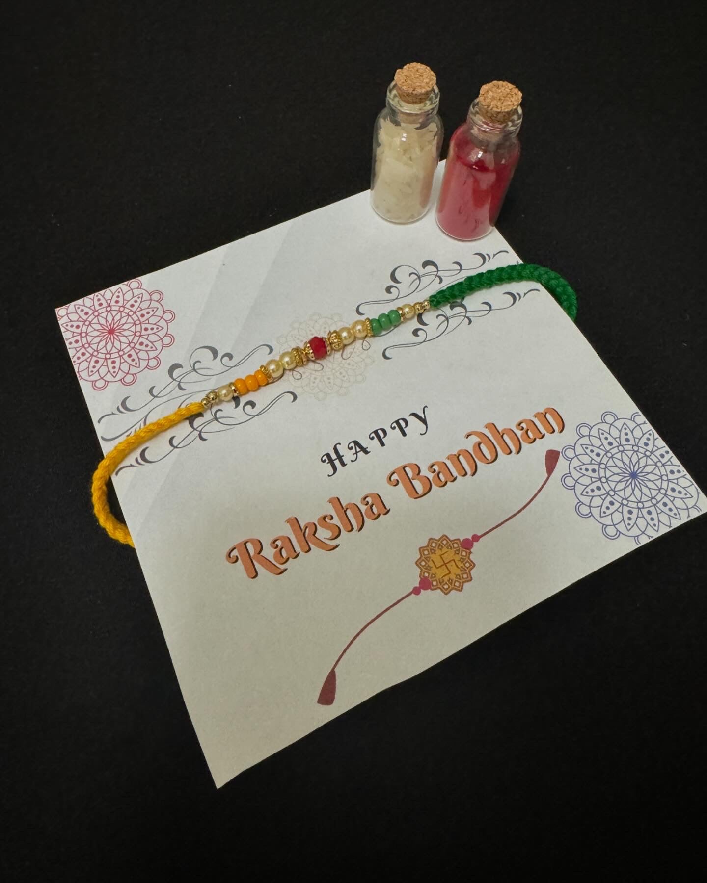 TIED RIBBONS Rakhi for Brother Rakhi for Bhaiya | Roli Chawal Set | Raksha bandhan Rakhi Bracelet for Brother Rakhi Set | Rakhi Thread