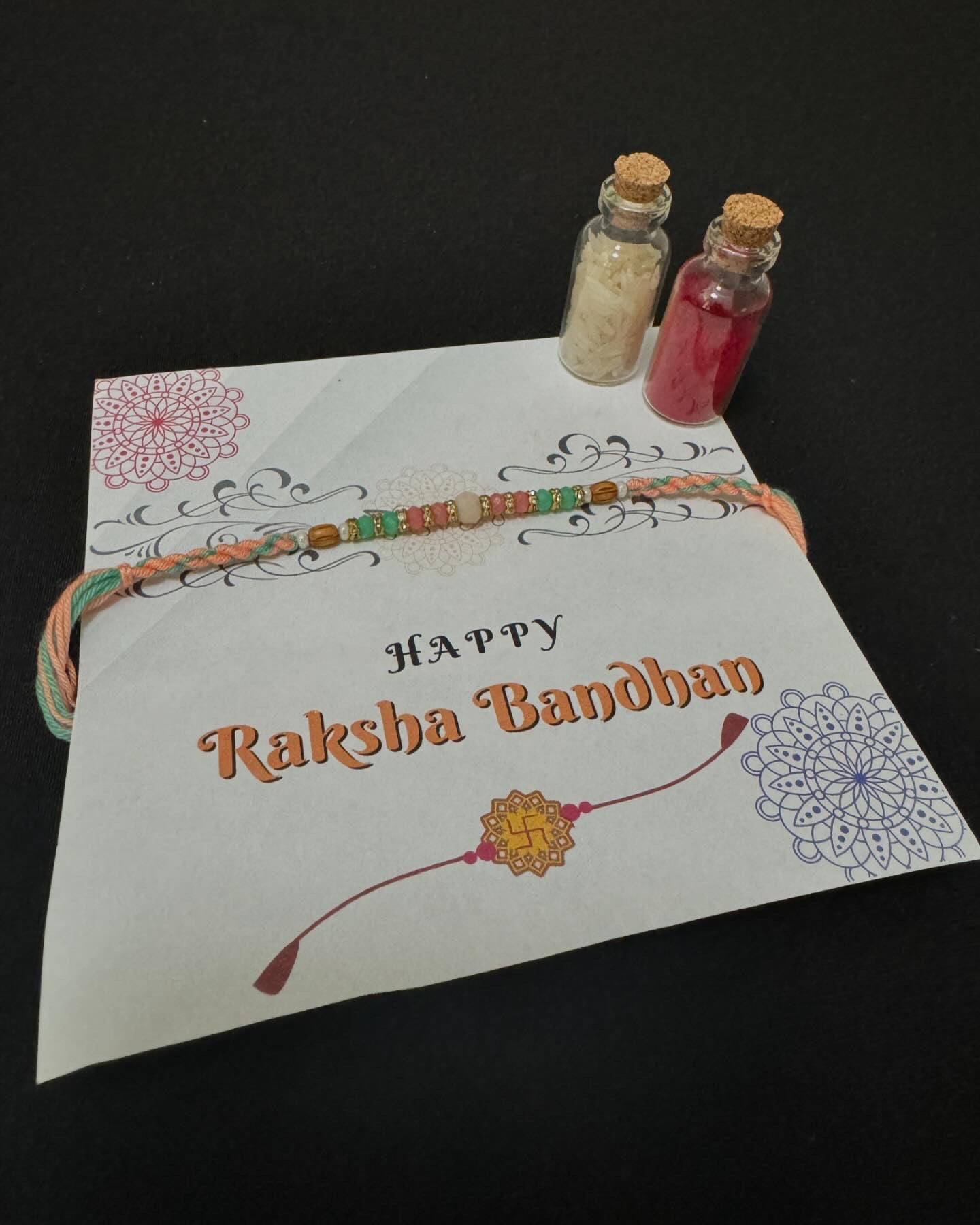 TIED RIBBONS Rakhi for Brother Rakhi for Bhaiya | Roli Chawal Set | Raksha bandhan Rakhi Bracelet for Brother Rakhi Set | Rakhi Thread