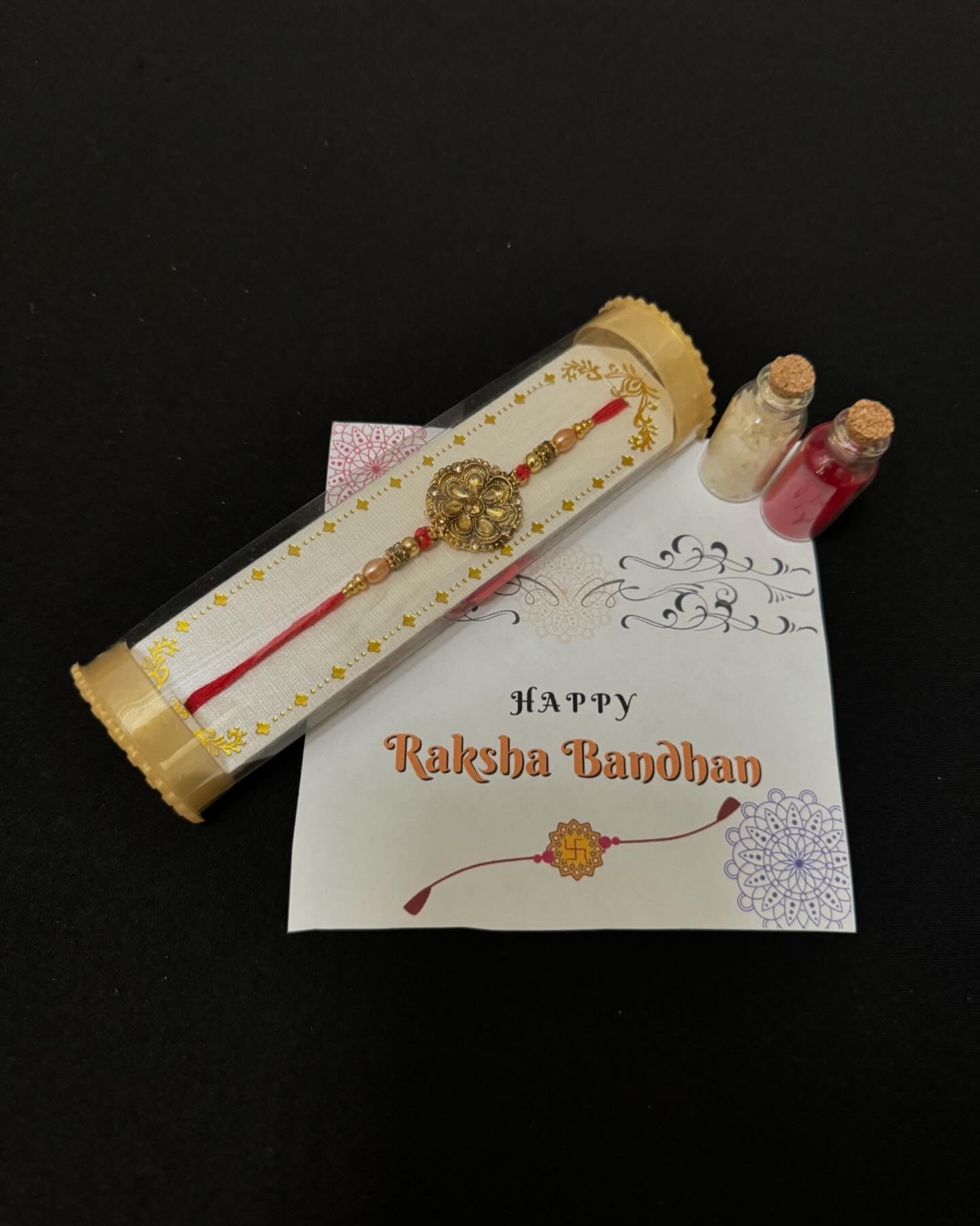 TIED RIBBONS Rakhi for Brother Rakhi for Bhaiya | Roli Chawal Set | Raksha bandhan Rakhi Bracelet for Brother Rakhi Set | Rakhi Thread