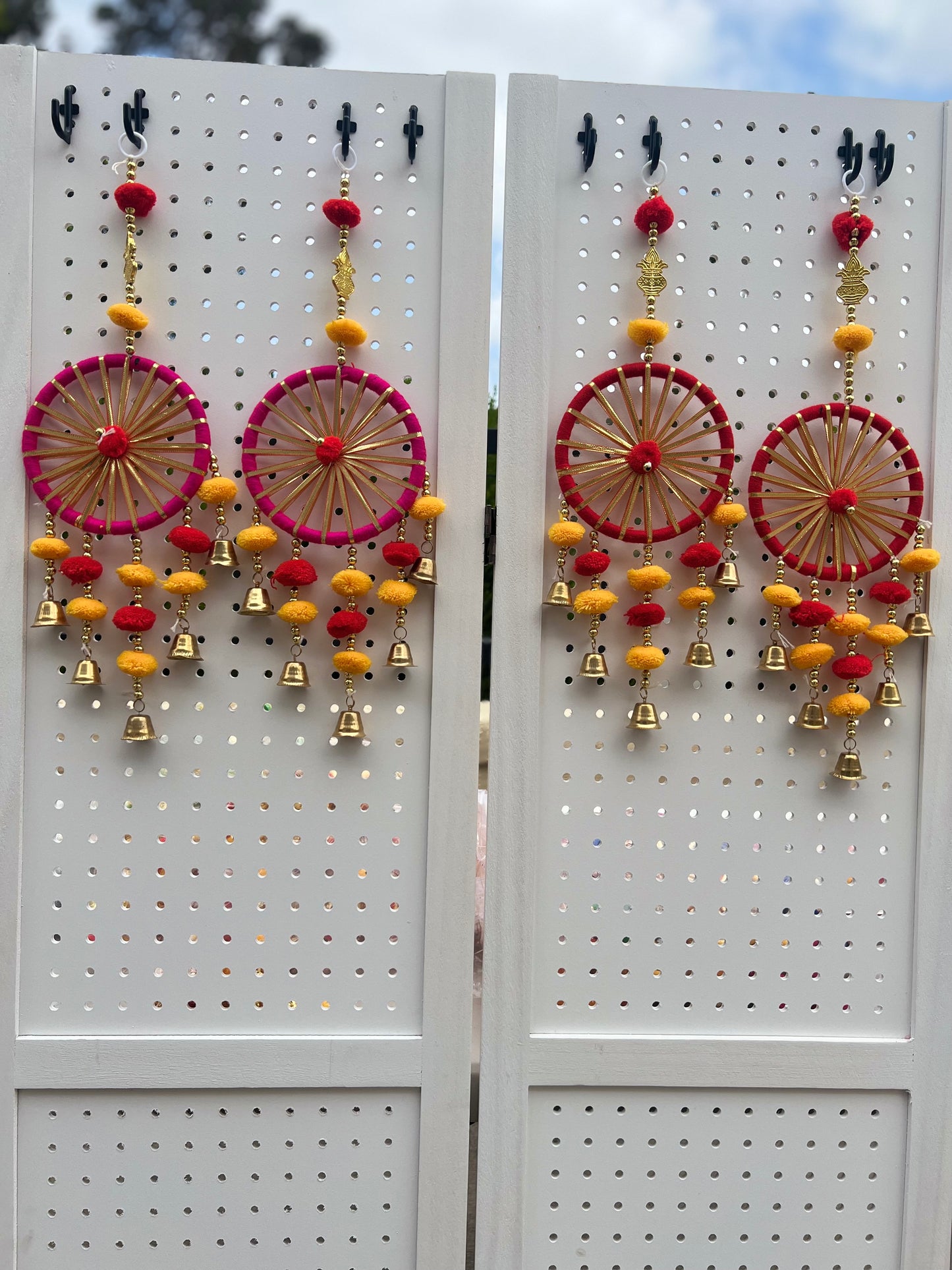 (Pack of 2) Traditional Decoration for wedding, Party, Baby Shower, House Warming, Festival Decoration, Pooja Event, Indian Dream Catcher