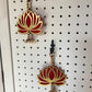 (Pack of 2) Handmade Wall Door Decor Lotus with Bell Traditional Decoration for wedding, Party, Baby Shower, House Warming, Festival Decoration, Pooja Event