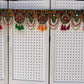 Shubh Labh Welcome Mirror Beads Toran Bandanwar Door Wall Cloth Hanging Traditional Indian Home Office Temple Pooja Deepawali Festival Decor Decoration Gifting