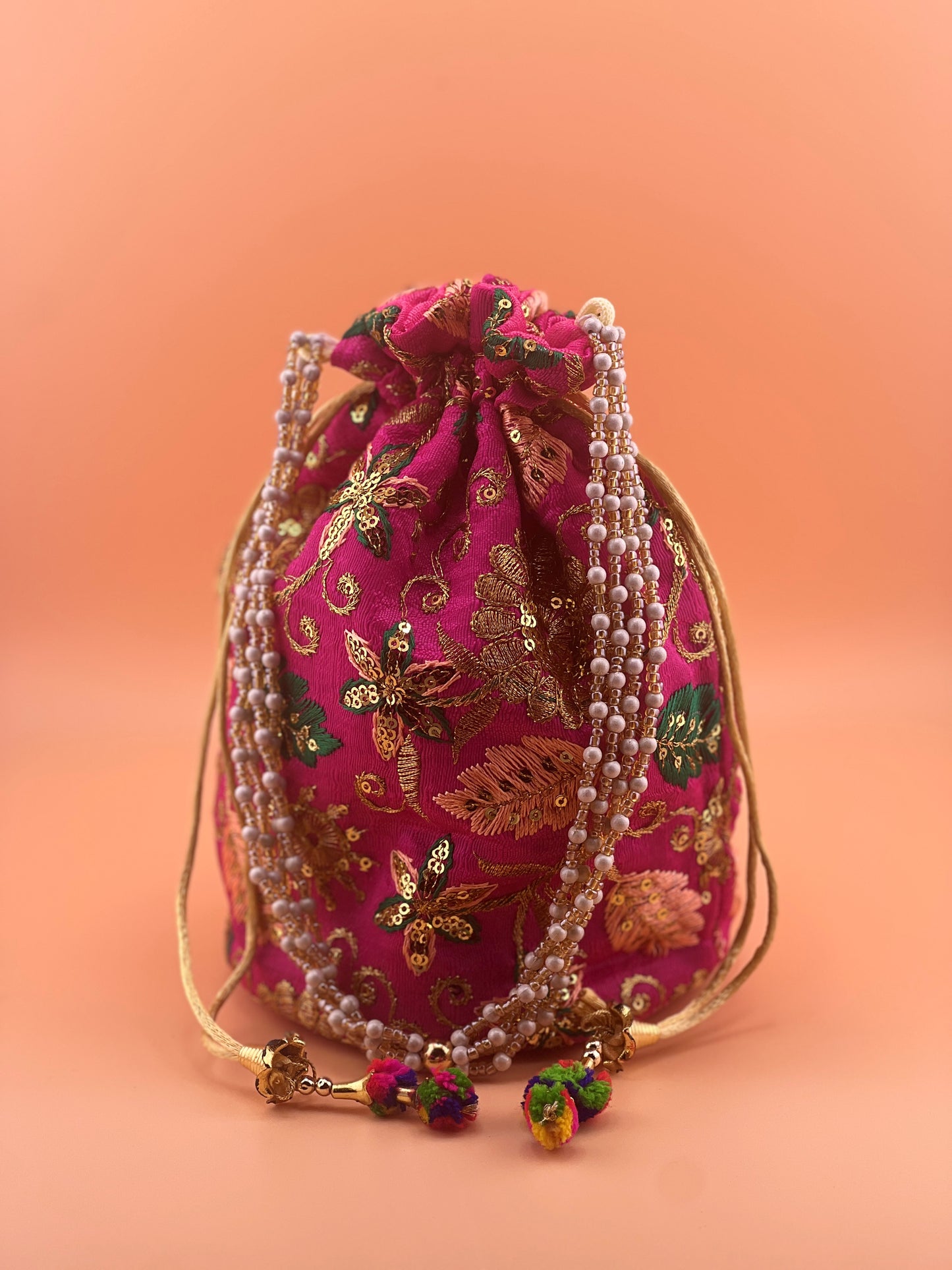 Gota Work Indian Ethnic Potli Bag | Hand Bag | Hand Purse for Party Wedding and Gifting | Women Potli Bag | Pouch | Coin | Phone | Key | Jewellery Purse for Women & Girls