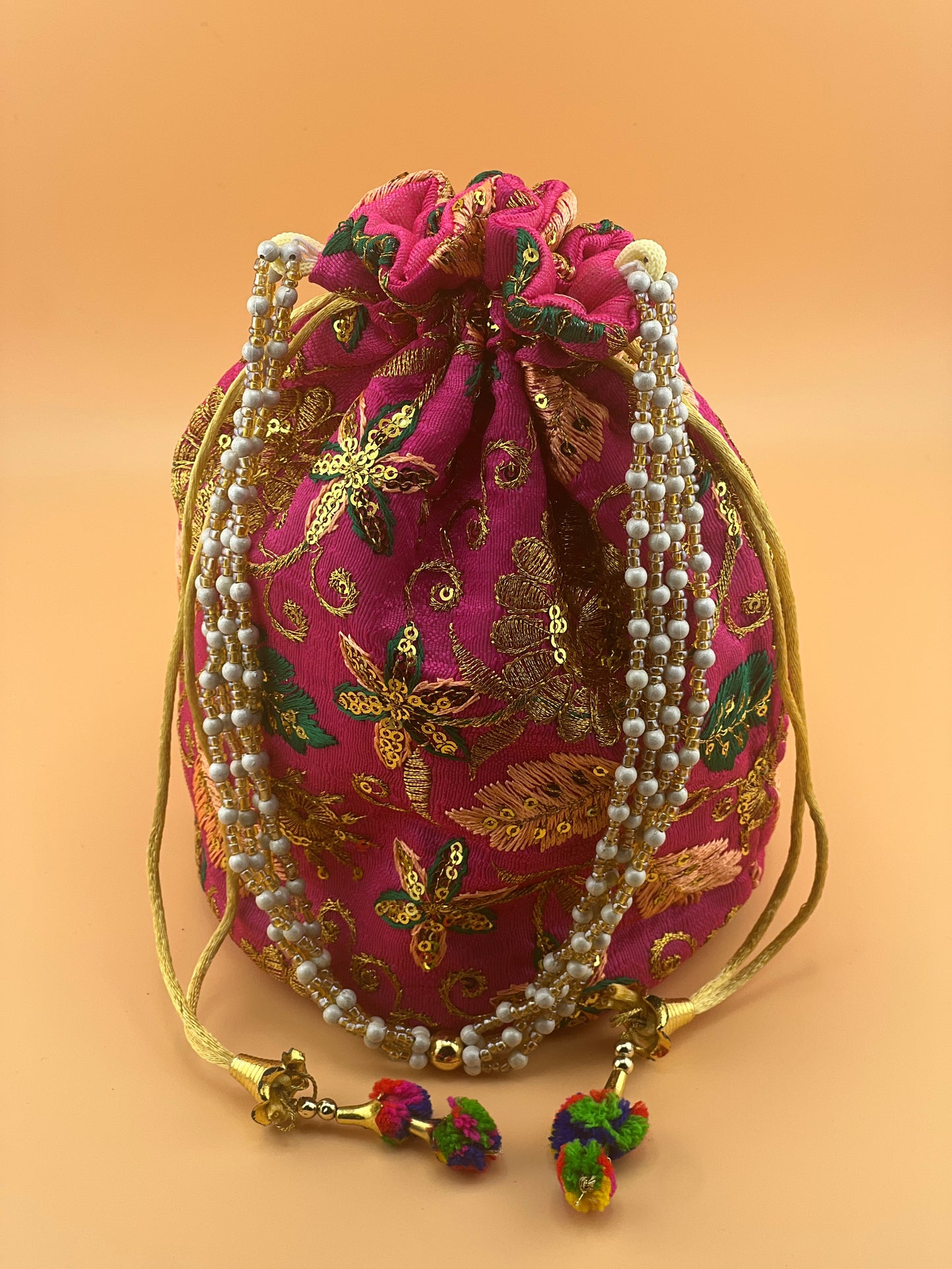 Gota Work Indian Ethnic Potli Bag | Hand Bag | Hand Purse for Party Wedding and Gifting | Women Potli Bag | Pouch | Coin | Phone | Key | Jewellery Purse for Women & Girls