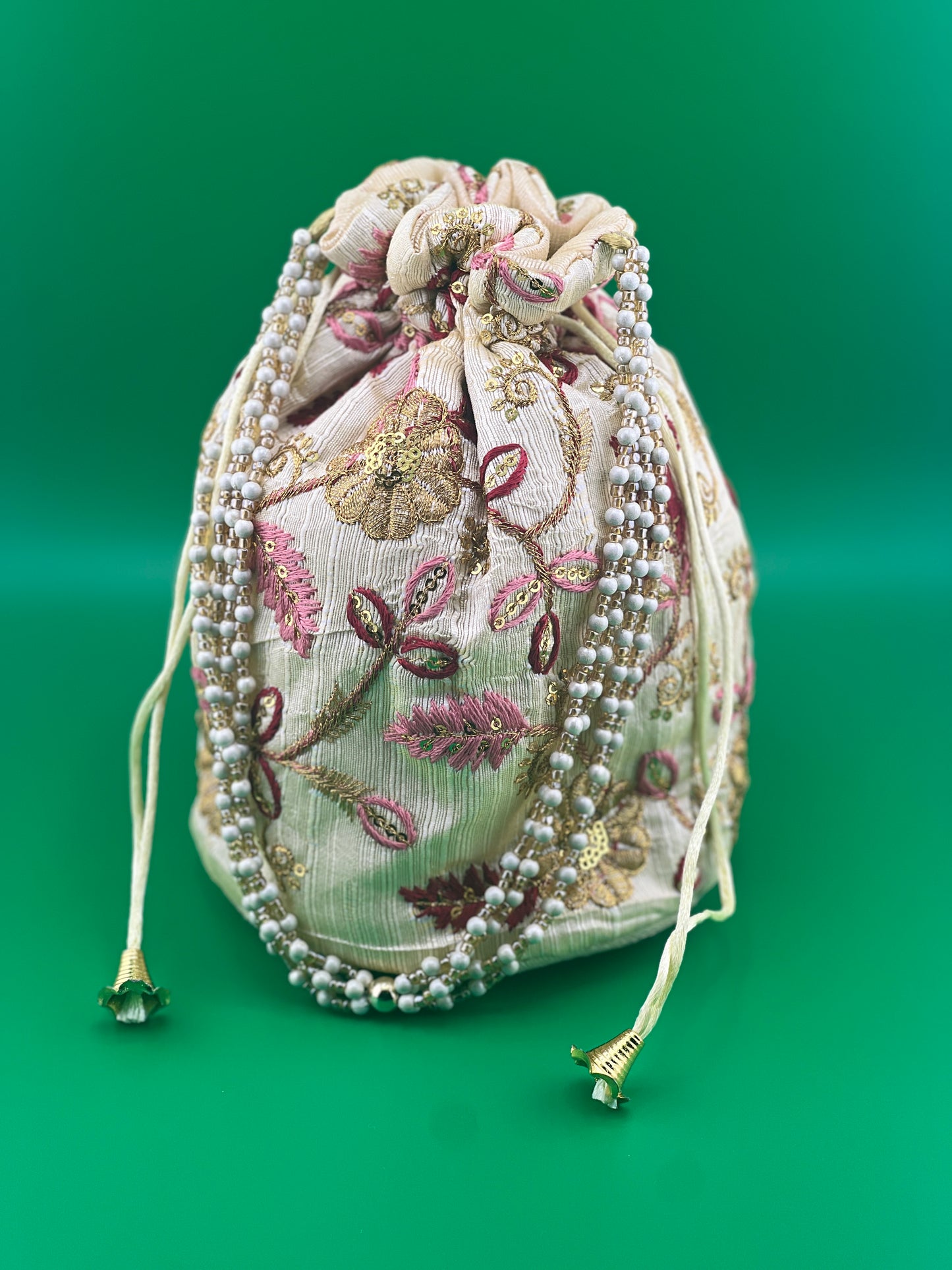 Gota Work Indian Ethnic Potli Bag | Hand Bag | Hand Purse for Party Wedding and Gifting | Women Potli Bag | Pouch | Coin | Phone | Key | Jewellery Purse for Women & Girls