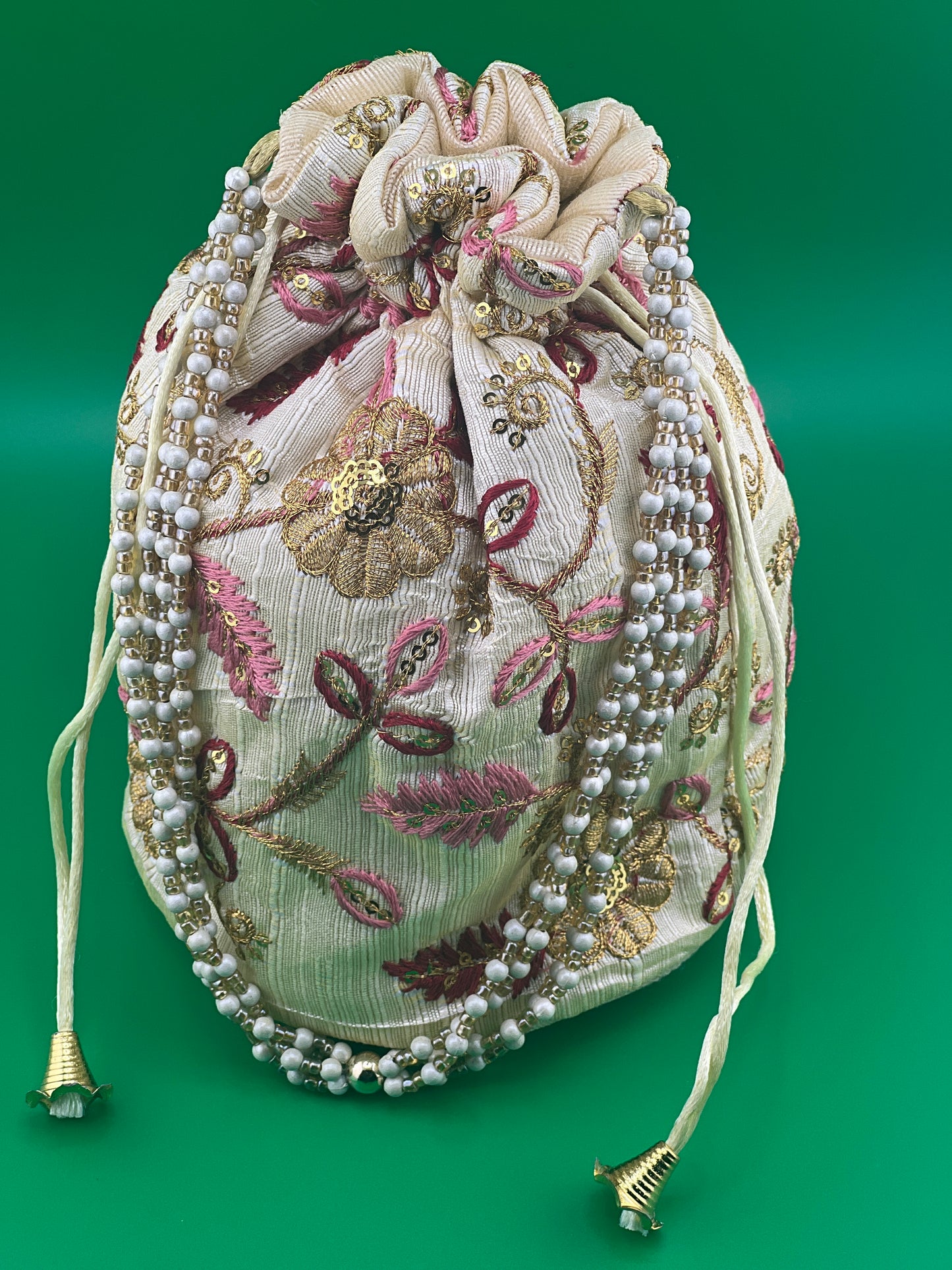 Gota Work Indian Ethnic Potli Bag | Hand Bag | Hand Purse for Party Wedding and Gifting | Women Potli Bag | Pouch | Coin | Phone | Key | Jewellery Purse for Women & Girls