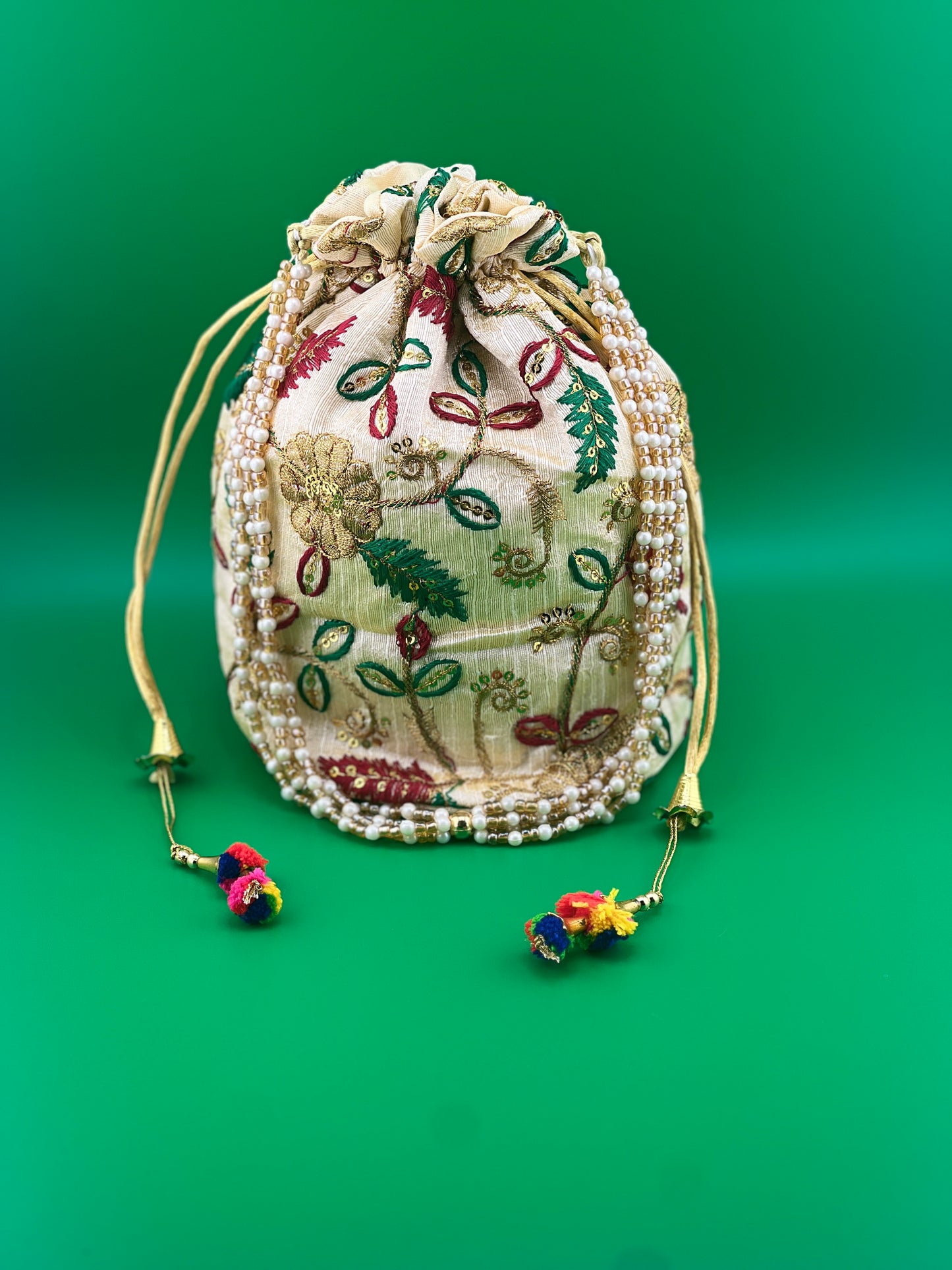 Gota Work Indian Ethnic Potli Bag | Hand Bag | Hand Purse for Party Wedding and Gifting | Women Potli Bag | Pouch | Coin | Phone | Key | Jewellery Purse for Women & Girls