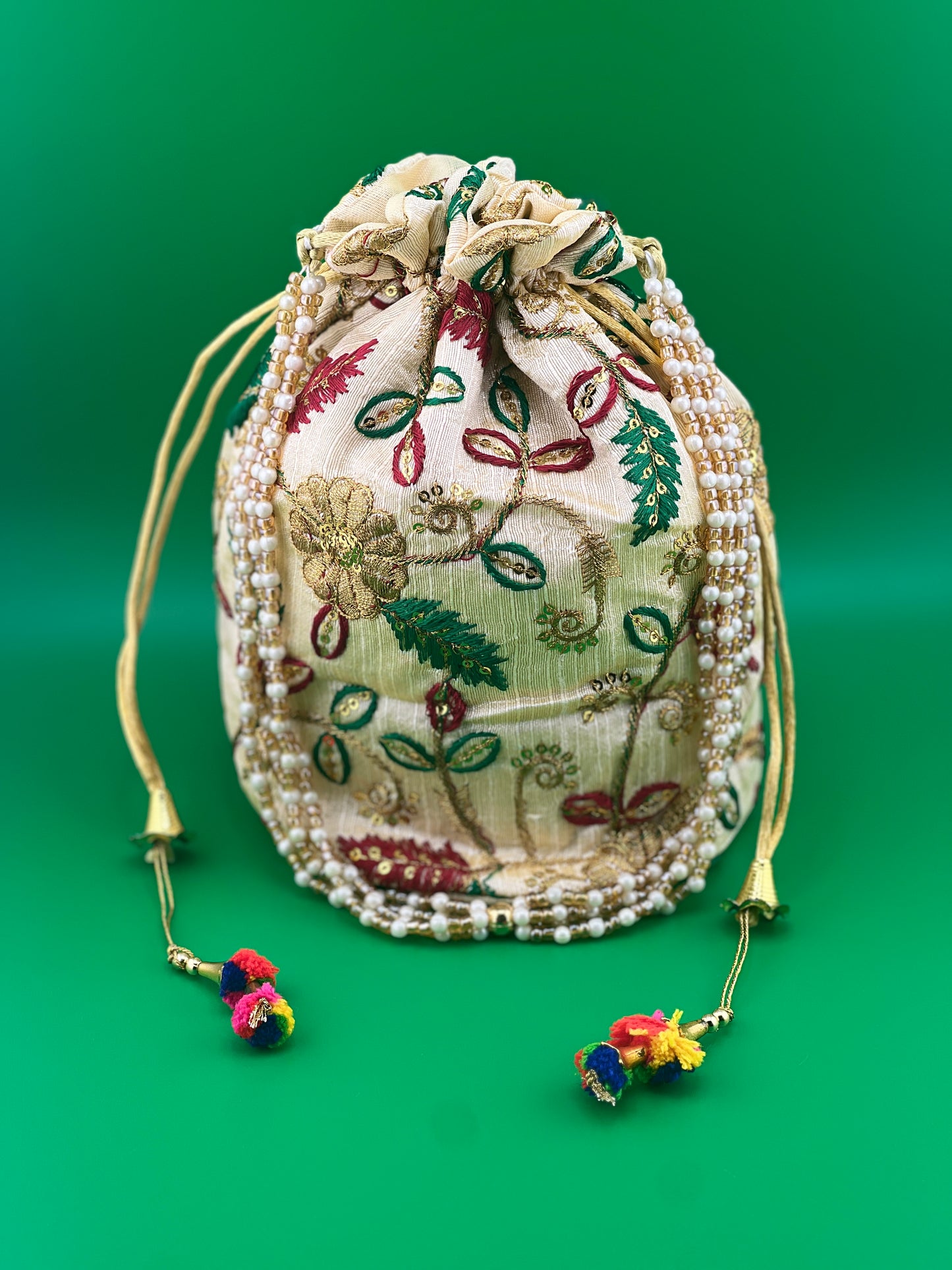 Gota Work Indian Ethnic Potli Bag | Hand Bag | Hand Purse for Party Wedding and Gifting | Women Potli Bag | Pouch | Coin | Phone | Key | Jewellery Purse for Women & Girls