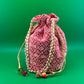 Indian Wedding Favor CHIKAN POTLI BAG | Indian Ethnic Potli Bag | Hand Bag | Hand Purse for Party Wedding and Gifting | Women Potli Bag | Pouch | Coin | Phone | Key | Jewellery Purse for Women & Girls