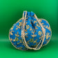 Embroidered Velvet Designer Hand Potli Bag | Silk Embroidery | Indian Ethnic Potli Bag | Hand Bag | Hand Purse for Party Wedding and Gifting | Women Potli Bag | Pouch | Coin | Phone | Key | Jewellery Purse for Women & Girls