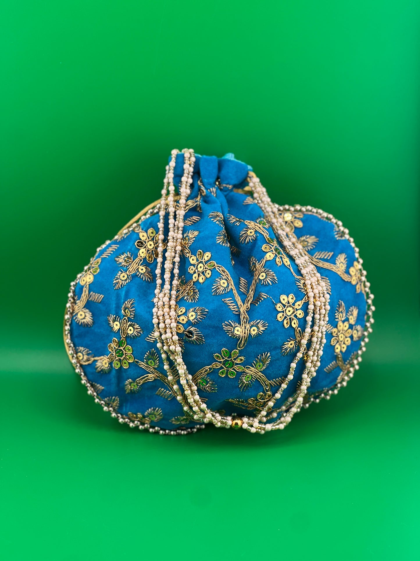 Embroidered Velvet Designer Hand Potli Bag | Silk Embroidery | Indian Ethnic Potli Bag | Hand Bag | Hand Purse for Party Wedding and Gifting | Women Potli Bag | Pouch | Coin | Phone | Key | Jewellery Purse for Women & Girls