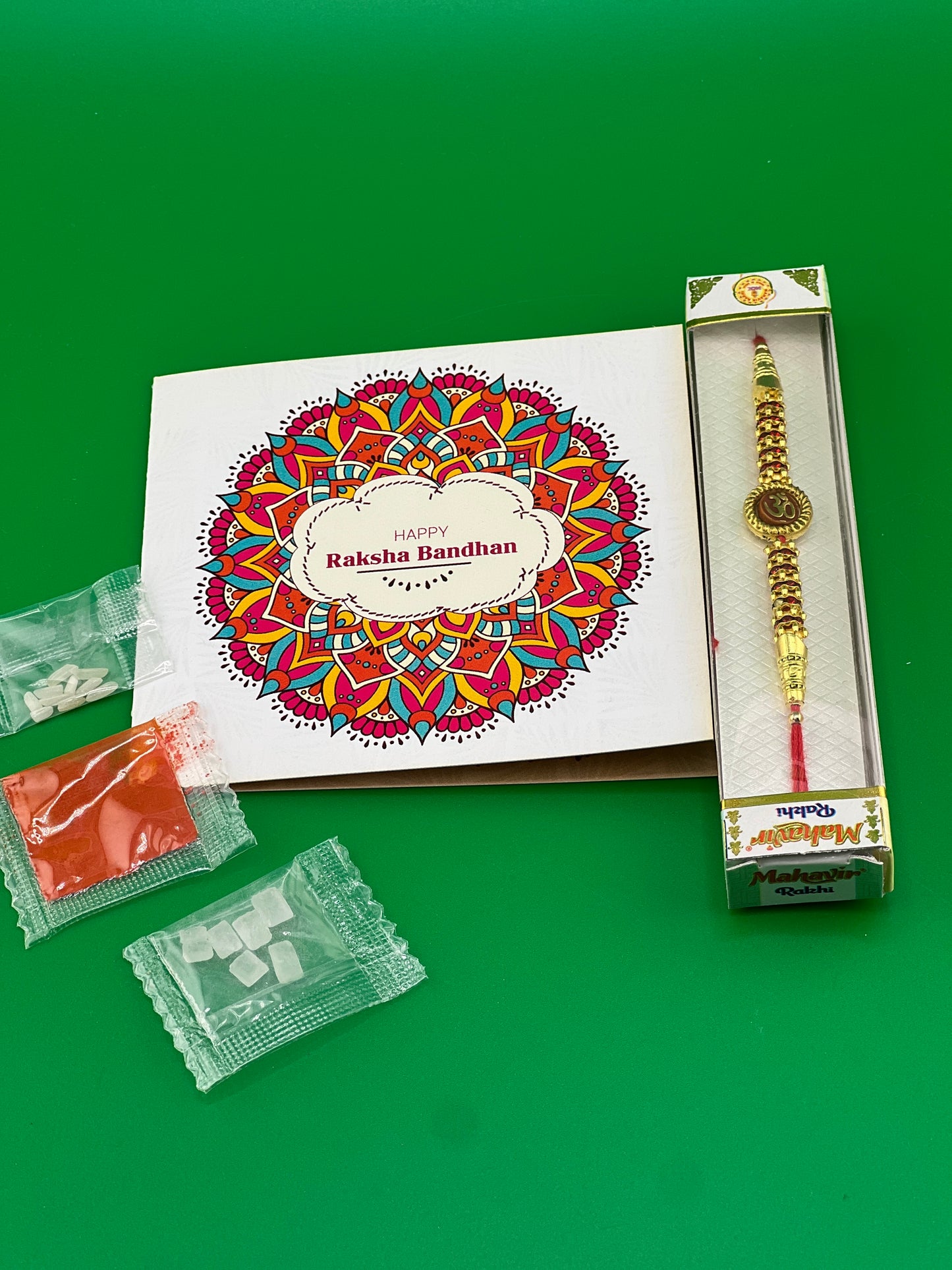 TIED RIBBONS Rakhi for Brother Rakhi for Bhaiya | Roli Chawal TIka - Raksha bandhan Rakhi Bracelet for Brother Rakhi Set | Rakhi Thread | Bhai Rakhi - om design