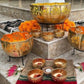 Lotus Urli, Urli Iron, Urli With Bowl, Urli With Stand, Urli Set, Christmas Pooja Wedding Gift, Diwali Gift, Home Decoration