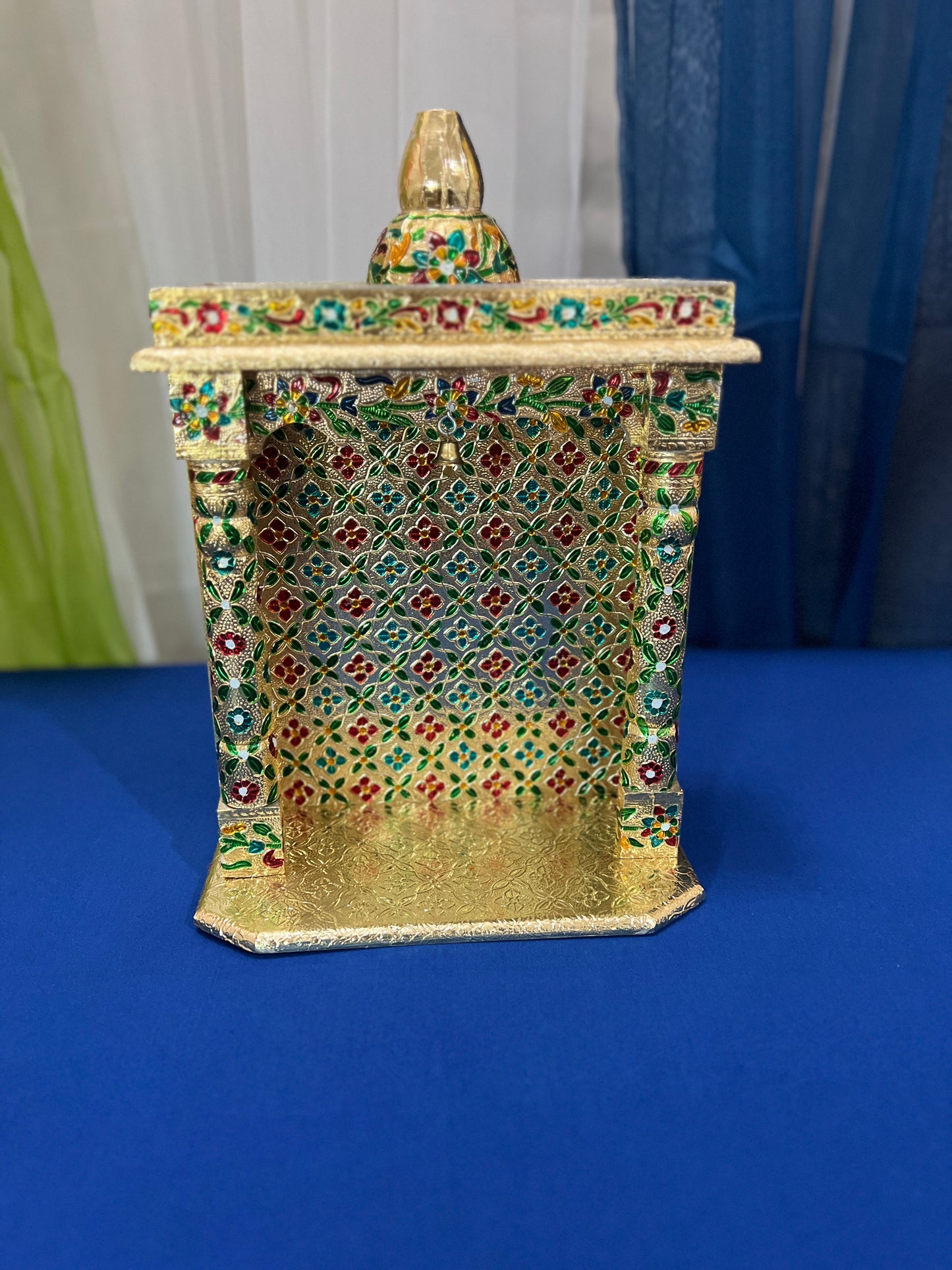 Beautiful Decorative Handmade Wooden Pooja Stand for Home/Mandir for Home/Temple for Home and Office