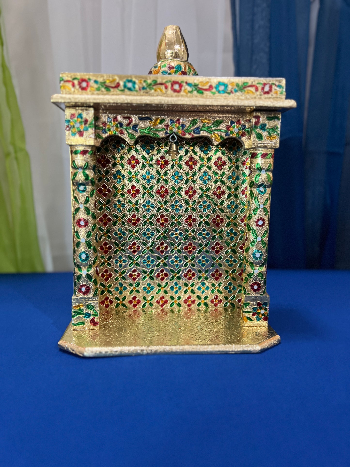 Beautiful Decorative Handmade Wooden Pooja Stand for Home/Mandir for Home/Temple for Home and Office