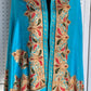 Silk Wool Blend Scarves Stole With Shimmery Crystal Work and Hand Embroidery