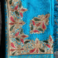 Silk Wool Blend Scarves Stole With Shimmery Crystal Work and Hand Embroidery