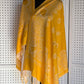 Silk Wool Blend Scarves Stole With Shimmery Crystal Work and Hand Embroidery