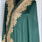 Silk Wool Blend Scarves Stole With Shimmery Crystal Work and Hand Embroidery