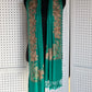 Silk Wool Blend Scarves Stole With Shimmery Crystal Work and Hand Embroidery