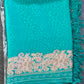 Silk Wool Blend Scarves Stole With Shimmery Crystal Work and Hand Embroidery