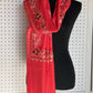 Silk Wool Blend Scarves Stole With Shimmery Crystal Work and Hand Embroidery