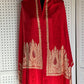 Silk Wool Blend Scarves Stole With Shimmery Crystal Work and Hand Embroidery