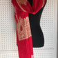 Silk Wool Blend Scarves Stole With Shimmery Crystal Work and Hand Embroidery