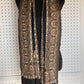 Silk Wool Blend Scarves Stole With Shimmery Crystal Work and Hand Embroidery