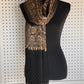 Silk Wool Blend Scarves Stole With Shimmery Crystal Work and Hand Embroidery